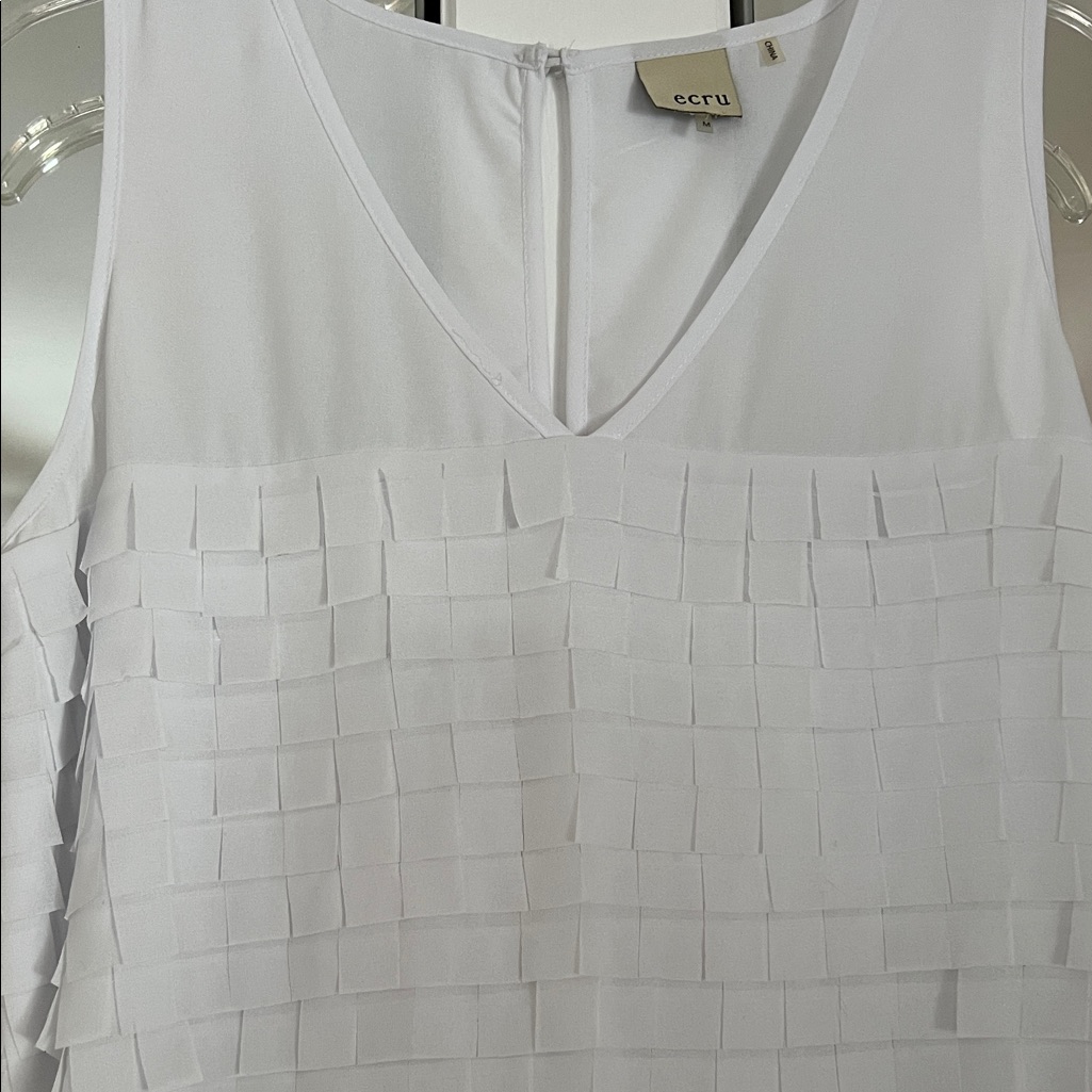 Ecru White Sleeveless Top